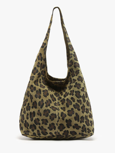 Sac Porté épaule Velvet Leopardo Cuir Milano Vert velvet leopardo VL24062