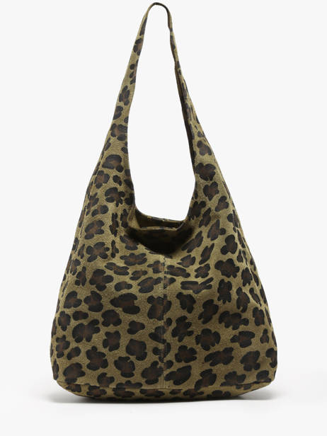 Shoulder Bag Velvet Leopardo Leather Milano Green velvet leopardo VL24062 other view 4