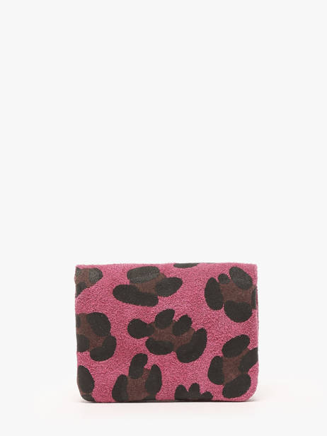 Coin Purse Leather Milano Pink velvet leopardo VL23092 other view 2