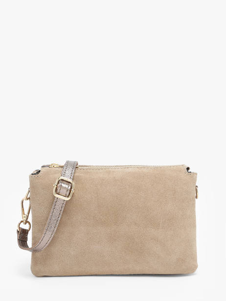 Sac Bandoulière Velvet Cuir Milano Beige velvet VE24061