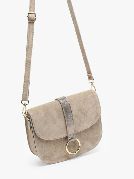 Sac Bandoulière Velvet Cuir Milano Beige velvet VE23112 vue secondaire 1