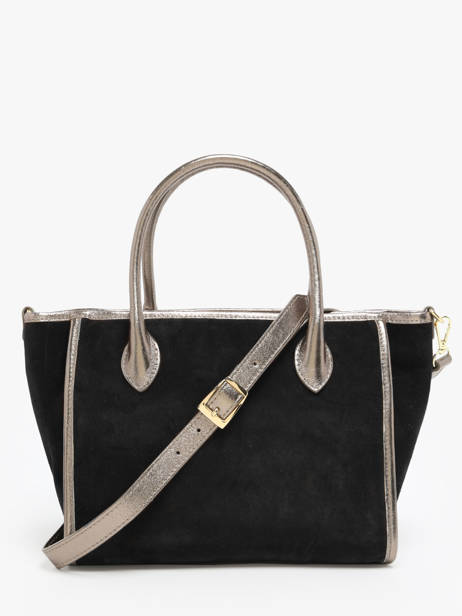 Handbag Velvet Leather Milano Black velvet VE24062 other view 4