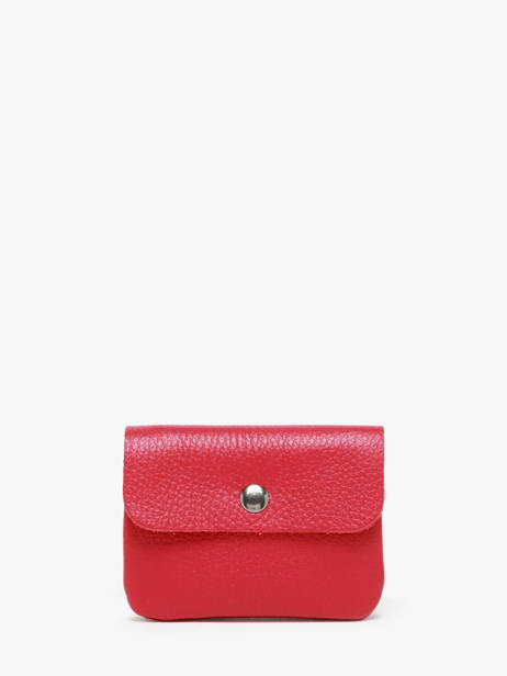 Coin Purse Leather Milano Red caviar CA23092