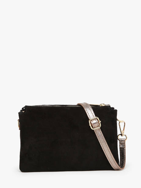 Sac Bandoulière Velvet Cuir Milano Noir velvet VE24061 vue secondaire 4