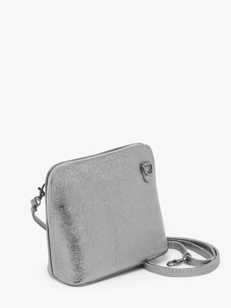 Sac Bandoulière Nine Cuir Milano Argent nine NI23117N vue secondaire 2