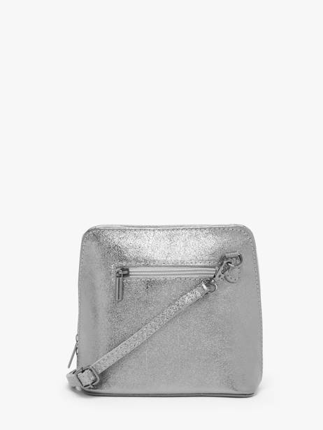 Sac Bandoulière Nine Cuir Milano Argent nine NI23117N vue secondaire 4