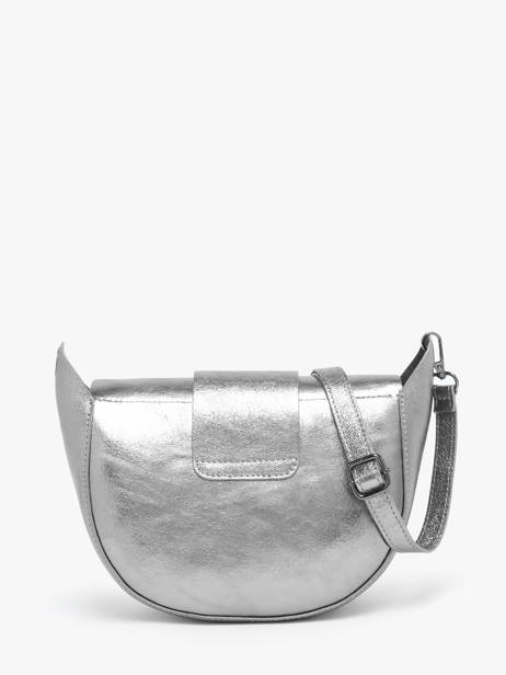 Sac Bandoulière Nine Cuir Milano Argent nine NI24065 vue secondaire 4