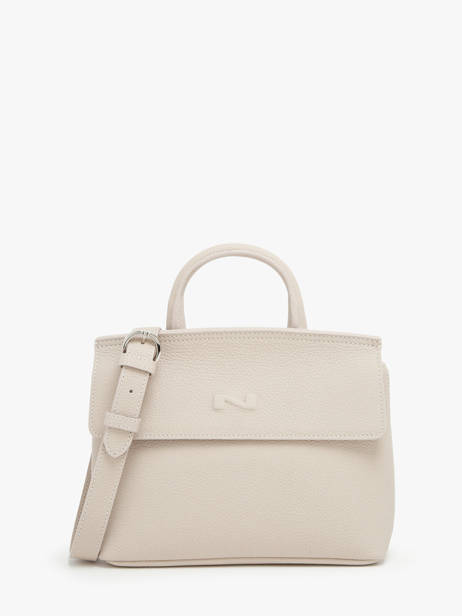 Sac Bandoulière Calie Cuir Nathan baume Beige nathan 19