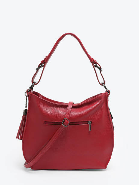 Sac Porté épaule Caviar Cuir Milano Rouge caviar CA24068 vue secondaire 4