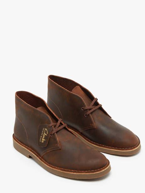 Chaussures De Ville Montante En Cuir Clarks Marron men 26166785 vue secondaire 1