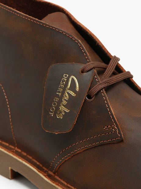 Chaussures De Ville Montante Desert En Cuir Clarks Marron men 26166785 vue secondaire 2