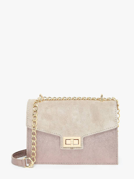 Sac Bandouliere Velvet Cuir Milano Beige velvet VE21121