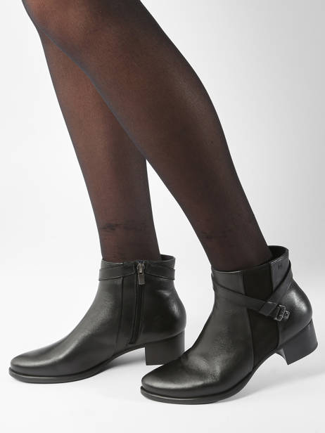 Bottines En Cuir Dorking Noir theme D7232 vue secondaire 1