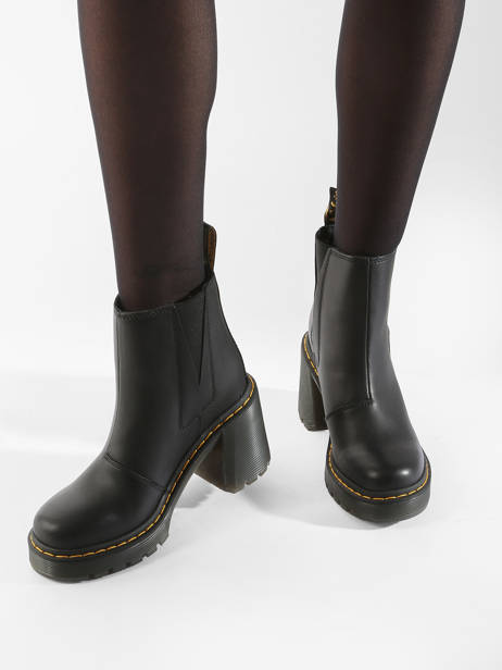 Heeled Boots In Leather Dr martens Black women 26440001 other view 1