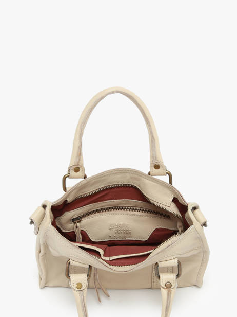 Sac Bandoulière Cow Cuir Basilic pepper Beige cow BCOW72 vue secondaire 3