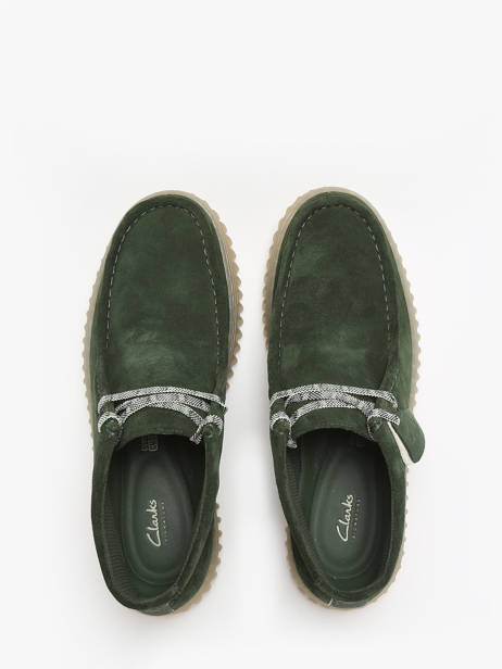 Chaussures Derbies En Cuir Clarks Vert men 26178268 vue secondaire 3