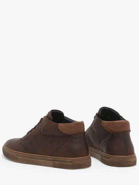 Sneakers In Leather Fluchos Brown men F1549 other view 2