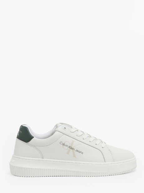 Sneakers En Cuir Calvin klein jeans Blanc men 6810YG