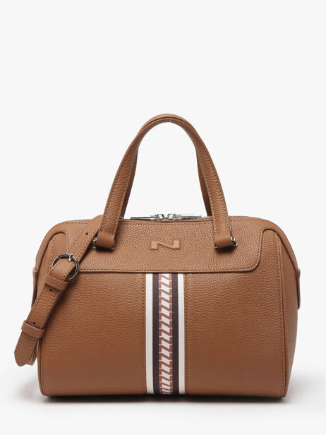 Leather Norma Signature Bowling Bag Nathan baume Brown signature 1