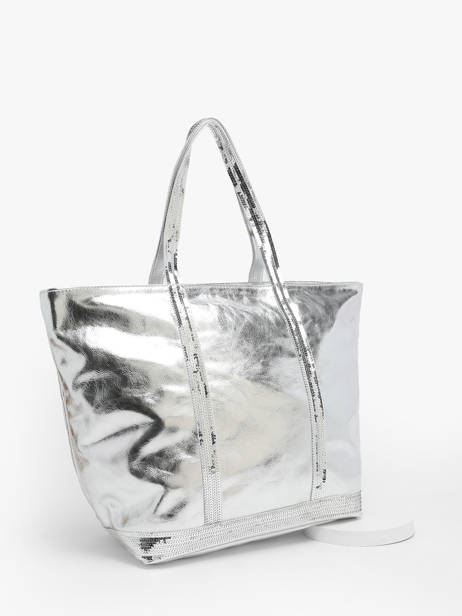 Shopping Bag Cabas Cuir Leather Vanessa bruno Silver cabas cuir 30V40409 other view 2