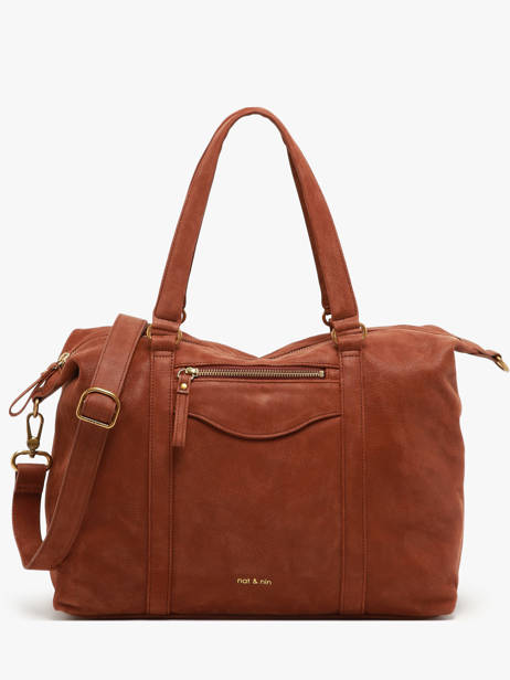 Sac Porté Main Vintage Cuir Nat et nin Marron vintage THYLANE