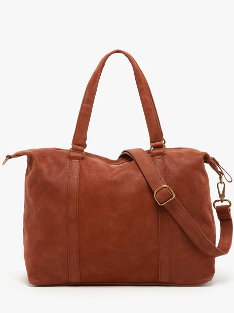 Sac Porté Main Vintage Cuir Nat et nin Marron vintage THYLANE vue secondaire 4