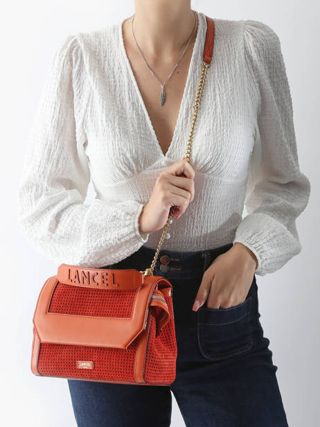 Sac Bandoulière Ninon Cuir Lancel Orange ninon A13182 vue secondaire 1