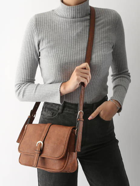 Shoulder Bag Belt Miniprix Brown belt MD5601 other view 1