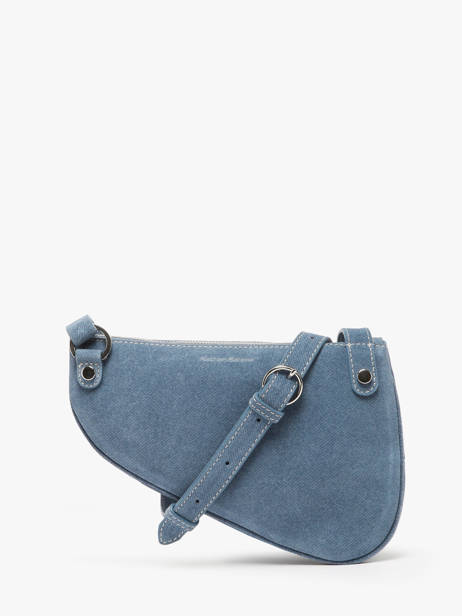 Leather City Perle Denim Crossbody Bag Nathan baume Blue denim 1000D other view 4