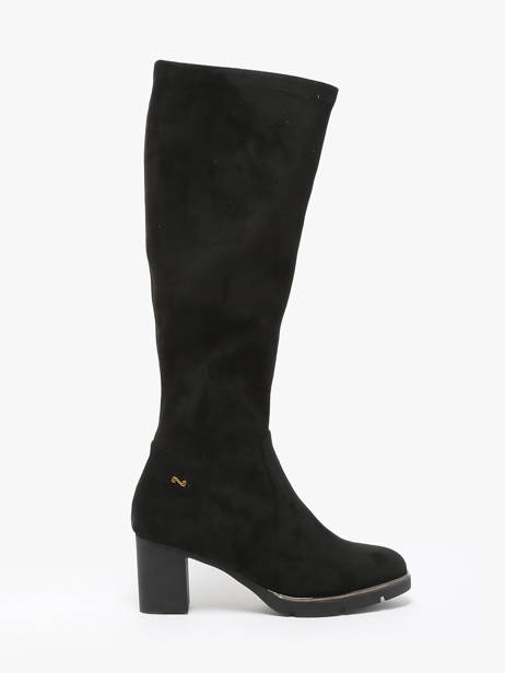 Bottes à Talon En Cuir Nathan baume Noir accessoires 242N3404