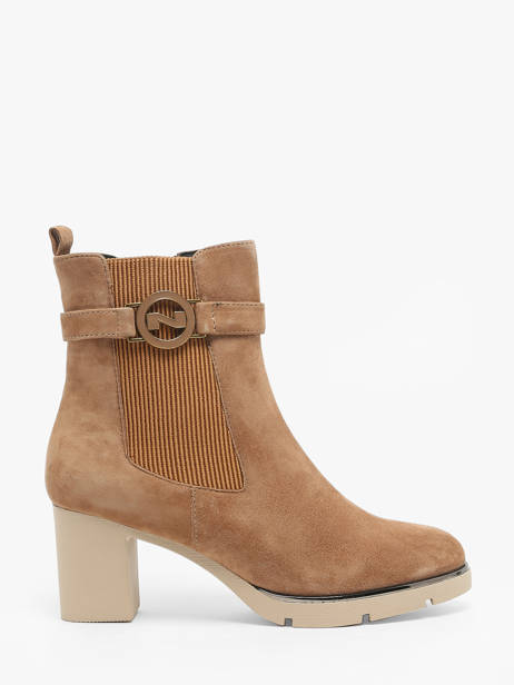 Bottines à Talon En Cuir Nathan baume Marron women 242N3103