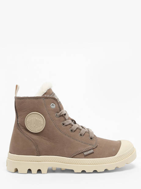 Bottines Pampa Hi Zip En Cuir Palladium Marron women 95982212