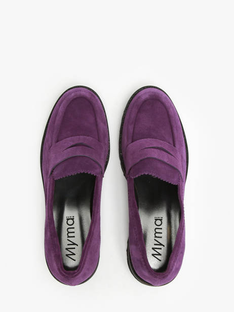 Moccasins In Leather Myma Violet women 1 other view 3