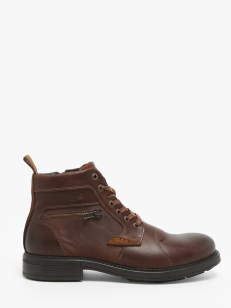 Bottines Biblic En Cuir Redskins Marron men BIBLIC