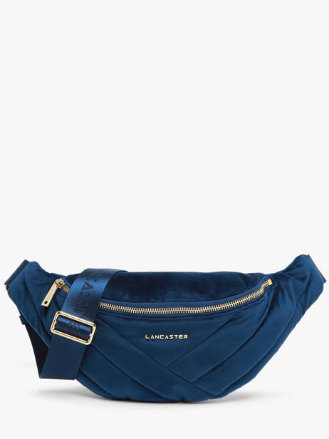 Sac Banane Lancaster Bleu velvet matelasse 17