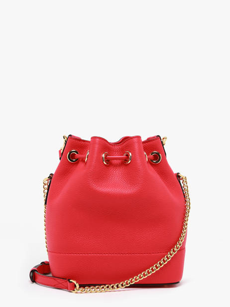 Small Leather Bucket Bag Ninon Lancel Red ninon A10922 other view 4