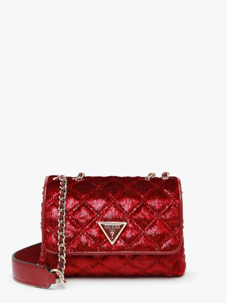 Sac Bandoulière Giully Velours Guess Rouge giully QE874874