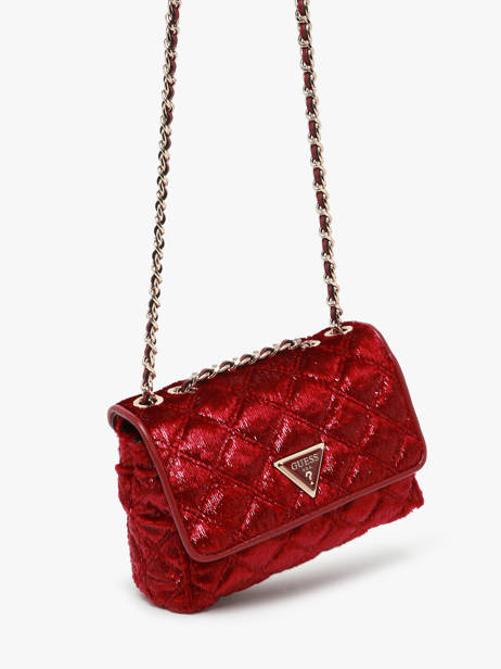 Sac Bandoulière Giully Velours Guess Rouge giully QE874874 vue secondaire 1