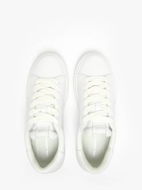 Sneakers Kapri Deco Line En Cuir Karl lagerfeld Blanc men KL52561 vue secondaire 3