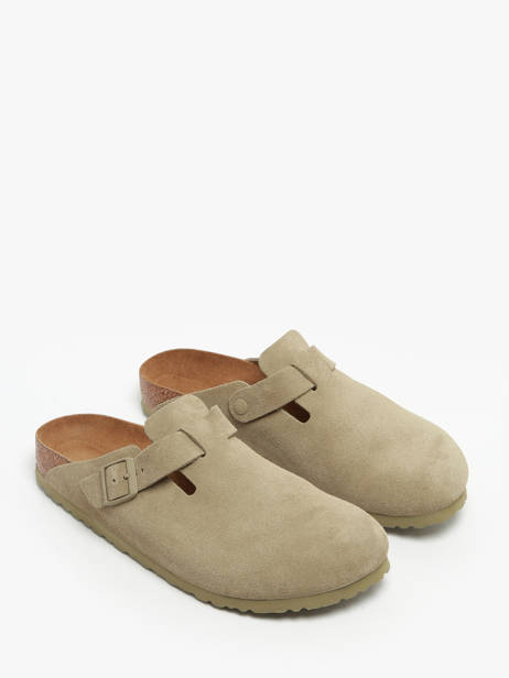 Mules Boston En Cuir Birkenstock Vert women 1025844 vue secondaire 1