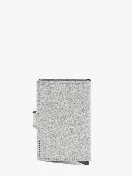 Card Holder Leather Secrid Silver glitter limited 00M other view 2