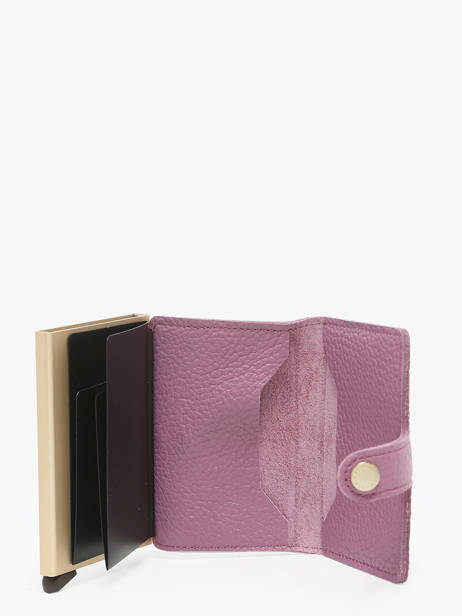 Card Holder Leather Secrid Violet pebble MPE other view 1