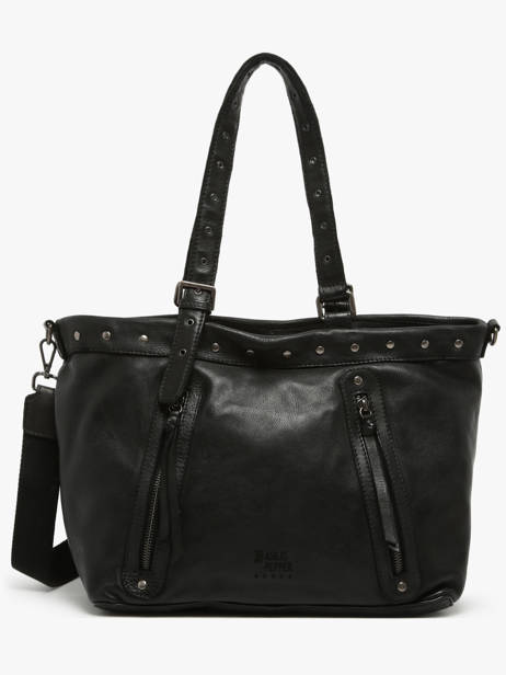 Sac BandouliÃ¨re Barcelone Cuir Basilic pepper Noir barcelone BBAC01
