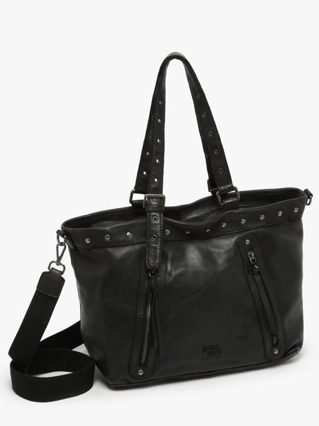 Sac BandouliÃ¨re Barcelone Cuir Basilic pepper Noir barcelone BBAC01 vue secondaire 2