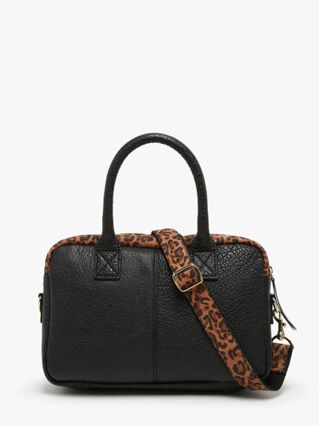 Sac BandouliÃ¨re Leopard Cuir Paul marius Noir leopard DANDSLEO vue secondaire 3