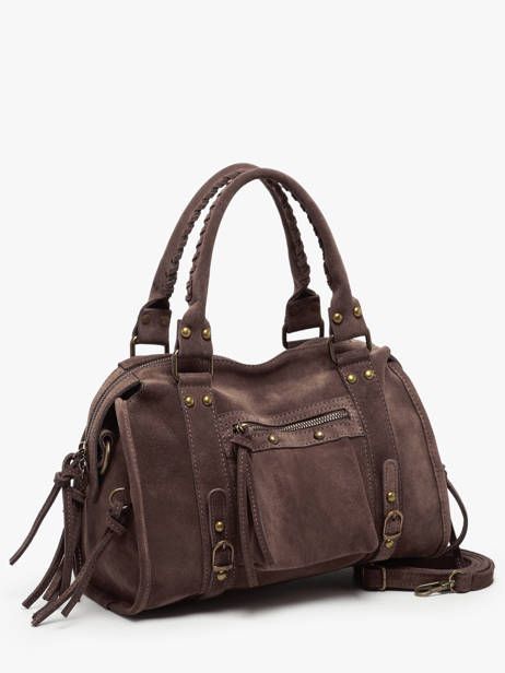 Sac Porté épaule Velvet Cuir Milano Marron velvet VE24094 vue secondaire 1