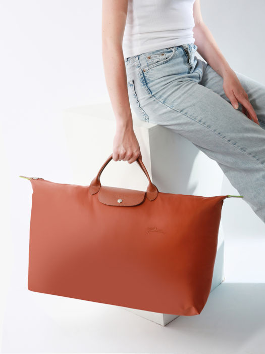 Longchamp Le pliage green Travel bag Brown