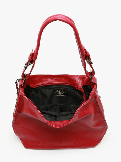 Sac Porté épaule Caviar Cuir Milano Rouge caviar CA24069 vue secondaire 3