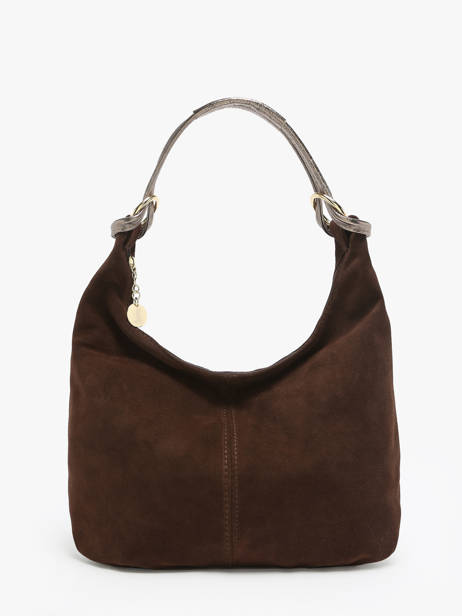 Shoulder Bag Velvet Milano Brown velvet VE24091