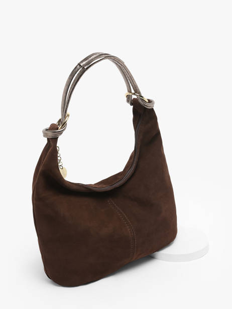 Shoulder Bag Velvet Milano Brown velvet VE24091 other view 2